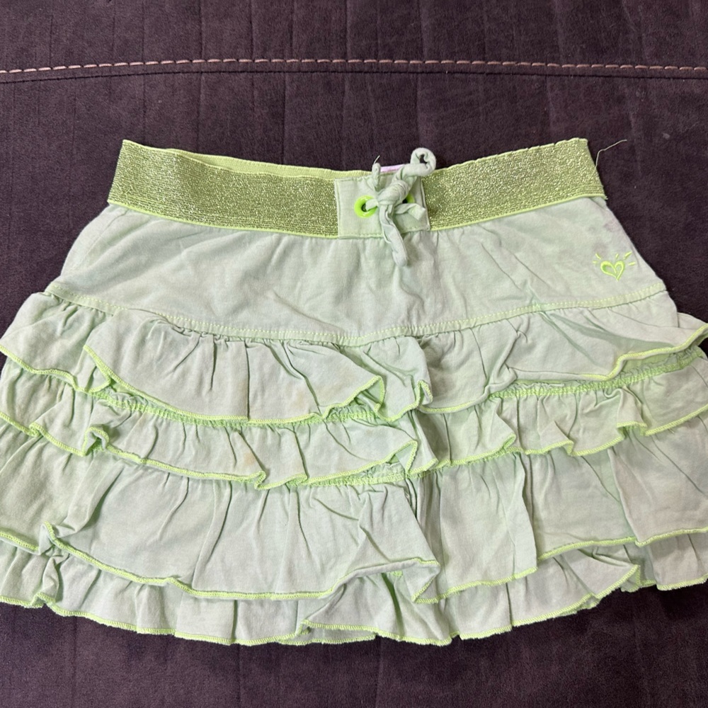 Girls Florescent green skirt from Justice size 12